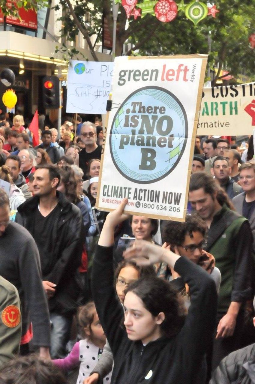There is no Planet B placard at People's Climate March, Melbourne 27 November 2015.