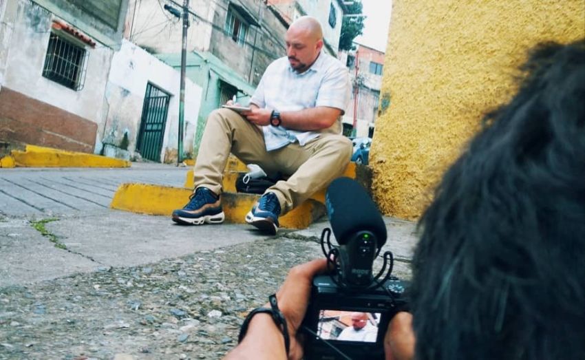 behind the camera shot