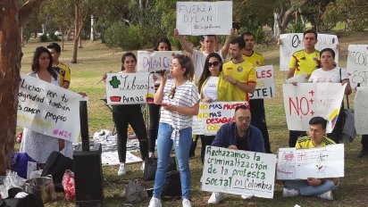 A Colombia solidarity protest in Sydney on November 24. 