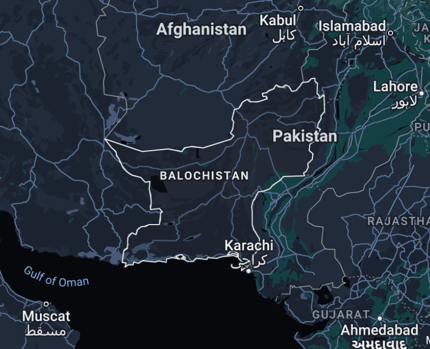 map of Balochistan
