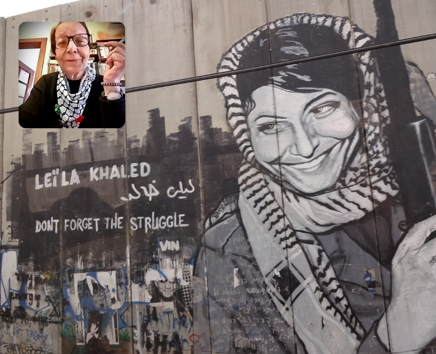 Leila Khaled mural in Palestine