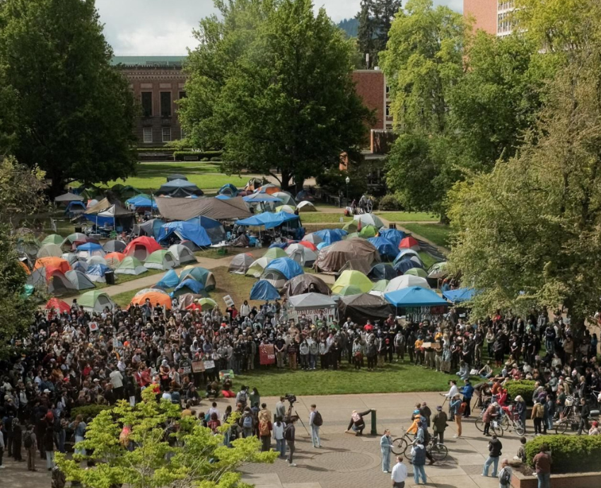 students camp out for Palestine