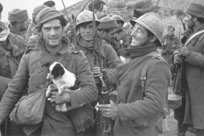 Brigadistas during the Spanish Civil War in 1937.