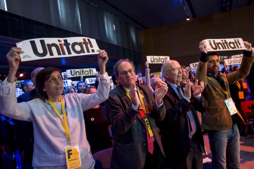 President Quim Torra at founding congress of the Crida Nacional ("National Call for the Republic")