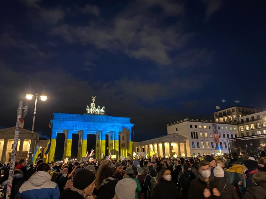 Berliners protest for Ukraine