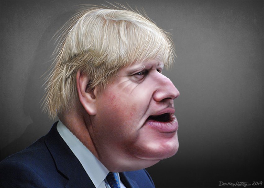 Boris Johnson caricature