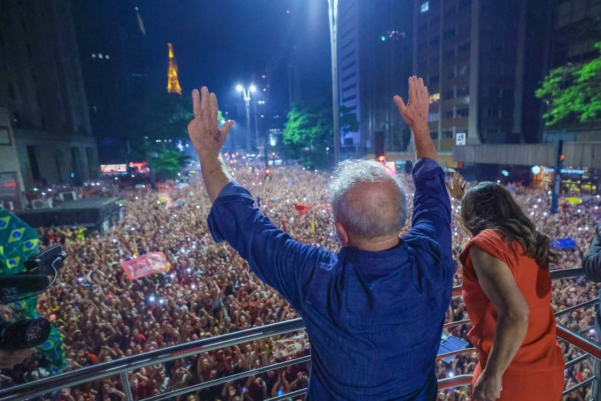 Lula's victory rally. Photo credit: Ricardo Stuckert/@PTBrasil