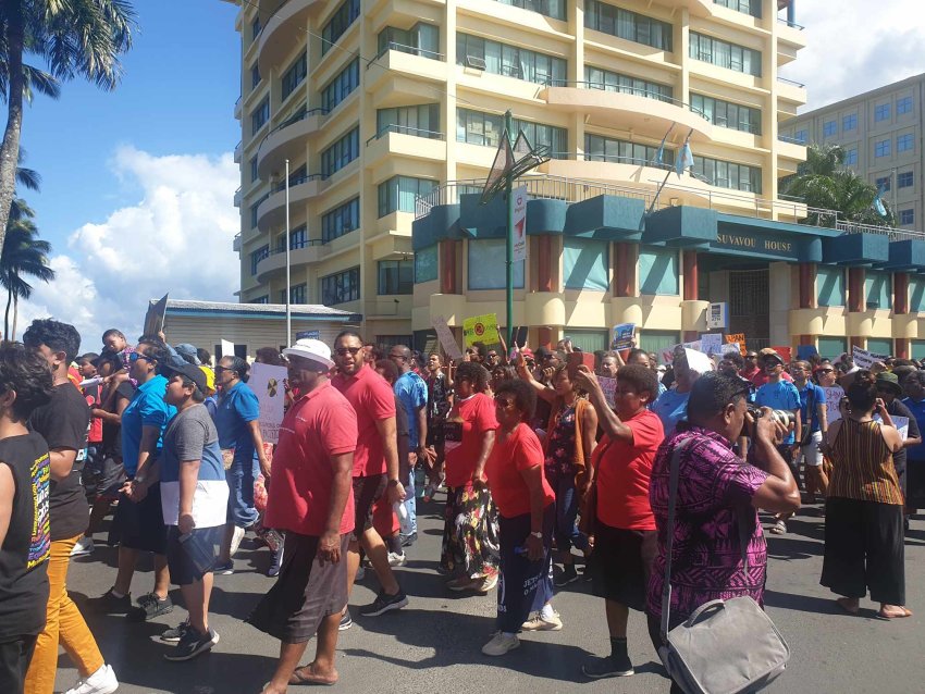 Fiji protests cr Rowena Acraman