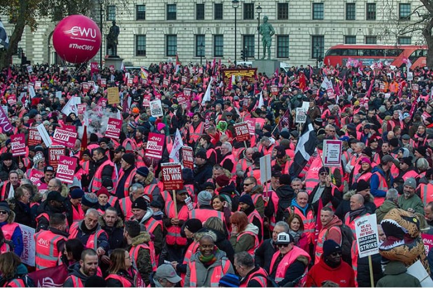 CWU protest cr Guy Smallman