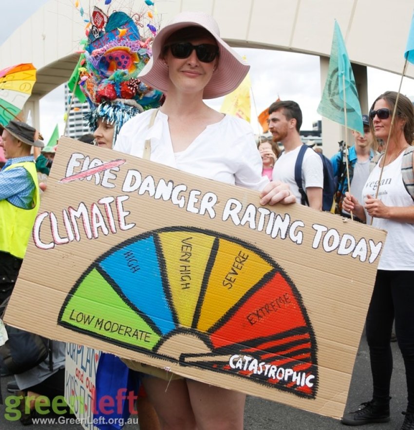 An Extinction Rebellion protest in Brisbane on October 12. 