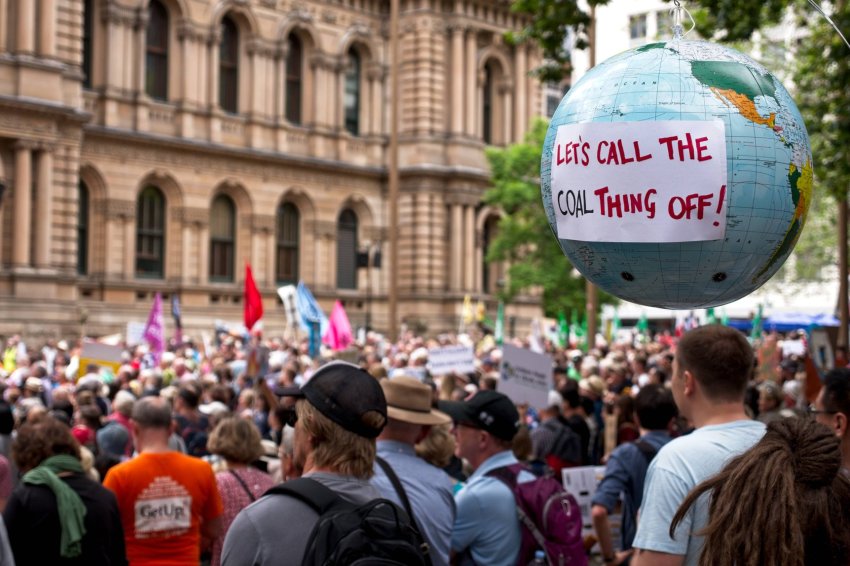 A climate action protest in Sydney on February 22. 