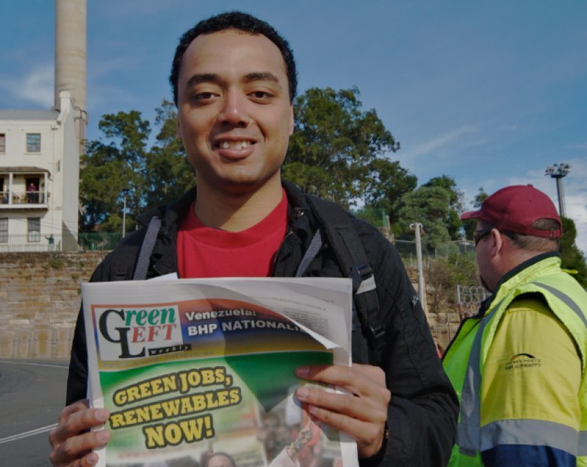 Campaigning with Green Left in Sydney.