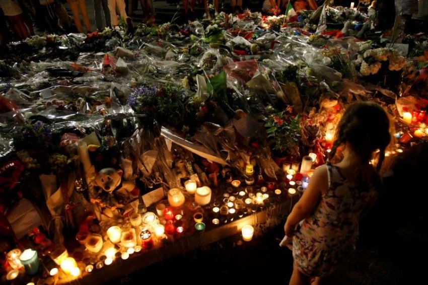 A memorial to victims of the Nice killings.