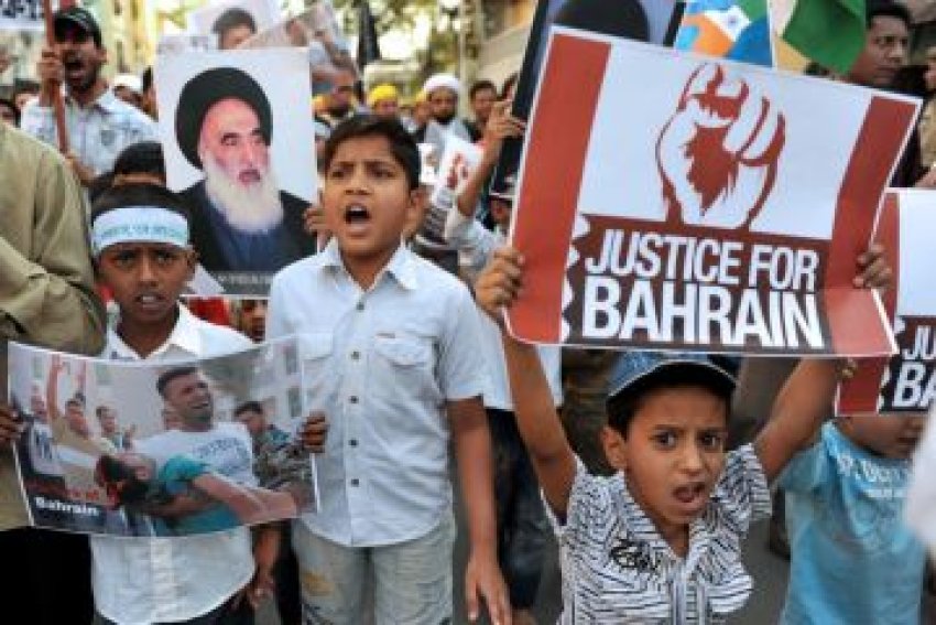 Protesters in Bahrain.