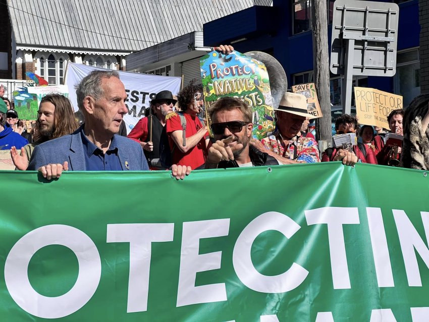 Bob Brown led a rally for the forests