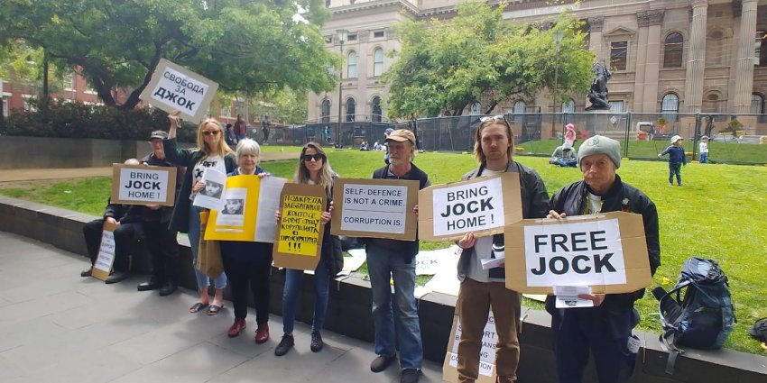 A rally in support of Jock Palfreeman in Melbourne on October 19.