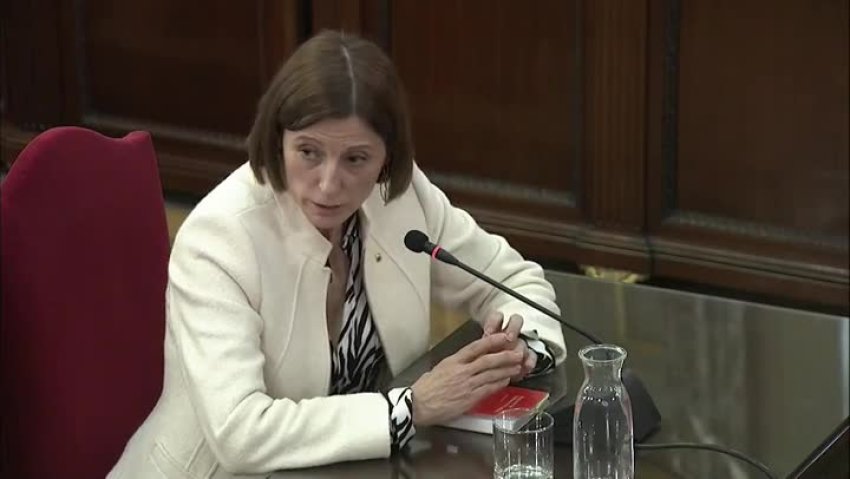Carme Forcadell, former speaker of the Catalan parliament, giving evidence