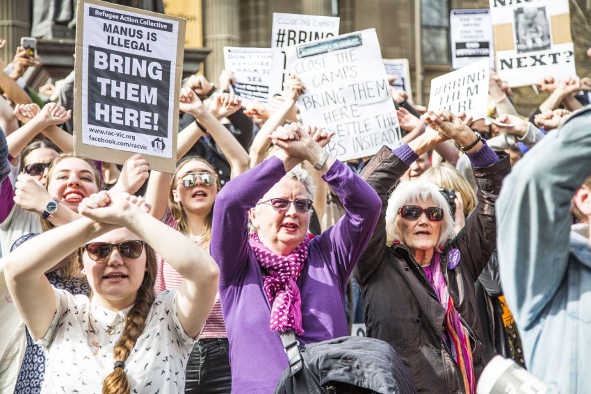 Close the camps rally Melbourne 2016