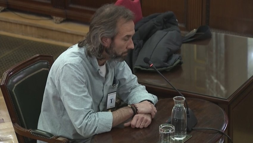 David Badal, head of the Catalan government's electronic invoicing department, giiving evidence