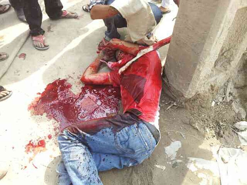 Fatally shot striker lies dead in Venf Sreng Street