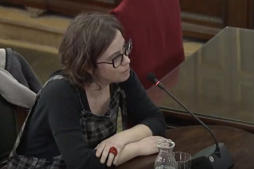 Former CUP MP Eulàlia Reguant: expelled from the court after two minutes