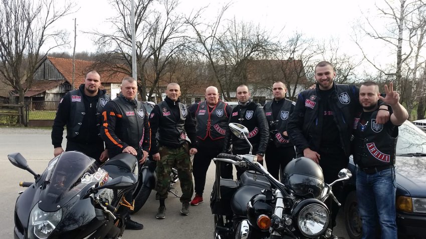 Members of MC Srbi, bikers club of Serbian far-rightists, which operates in the Serb Republic in Bosnia and in Serbia (Photo: Facebook)