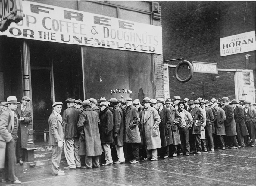 US food queue, 1930 (Credit: Getty Images)