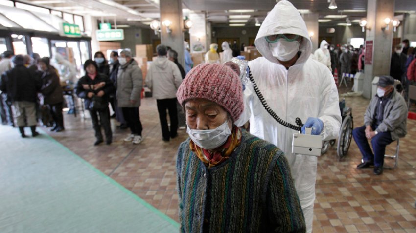 Scanning centre for residents living close to the quake-damaged Fukushima nuclear power plant.