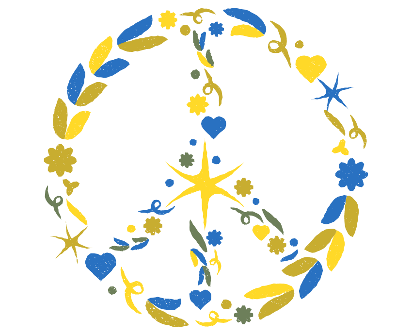 Ukraine peace symbol