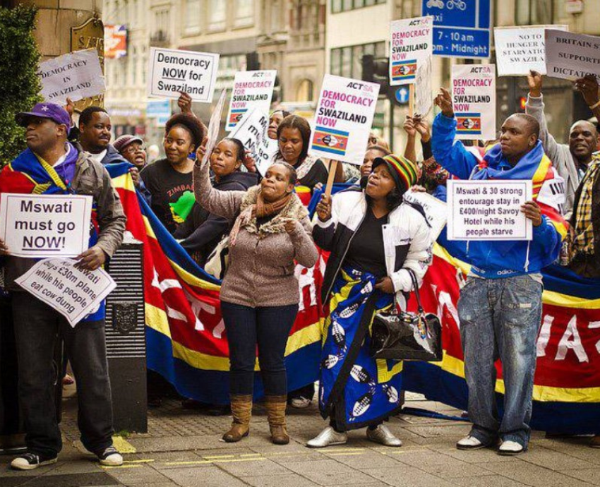 Swaziland democracy protest 