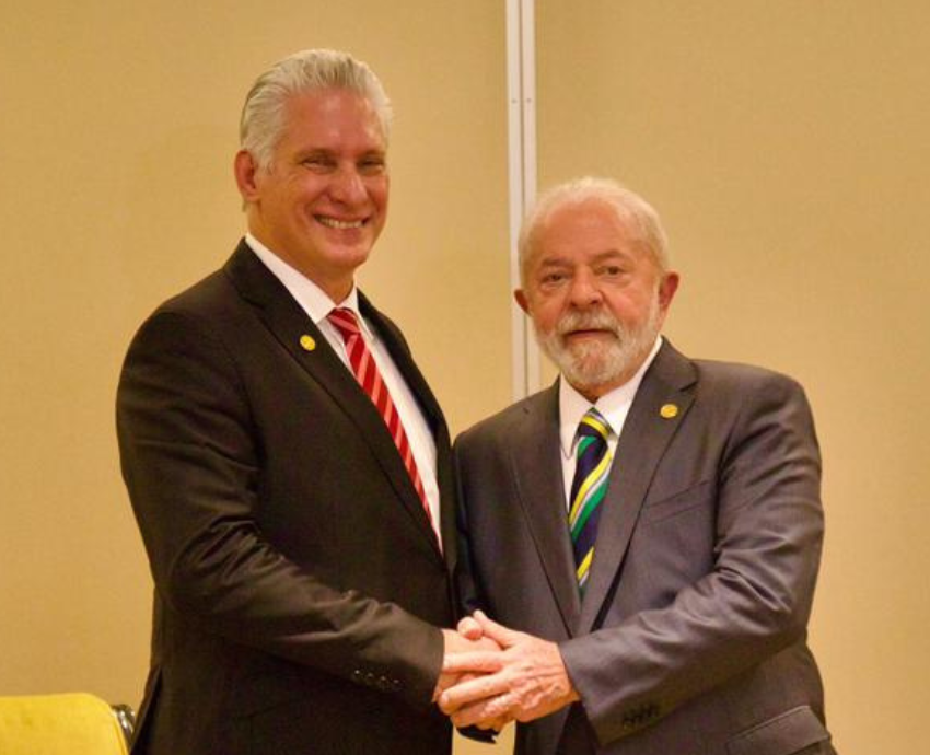 Miguel Diaz Canel and Lula Da Silva at CELAC 2023