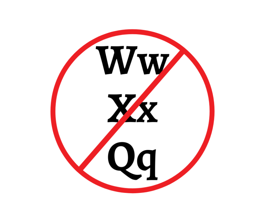 Kurdish letters w, x and q