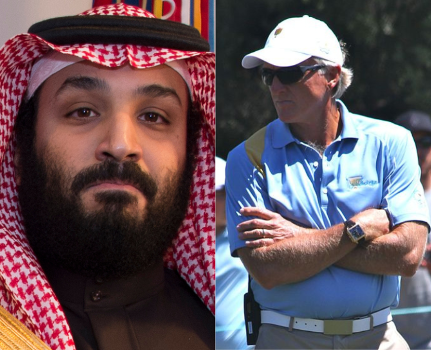 Mohammed Bin Salman and Greg Norman