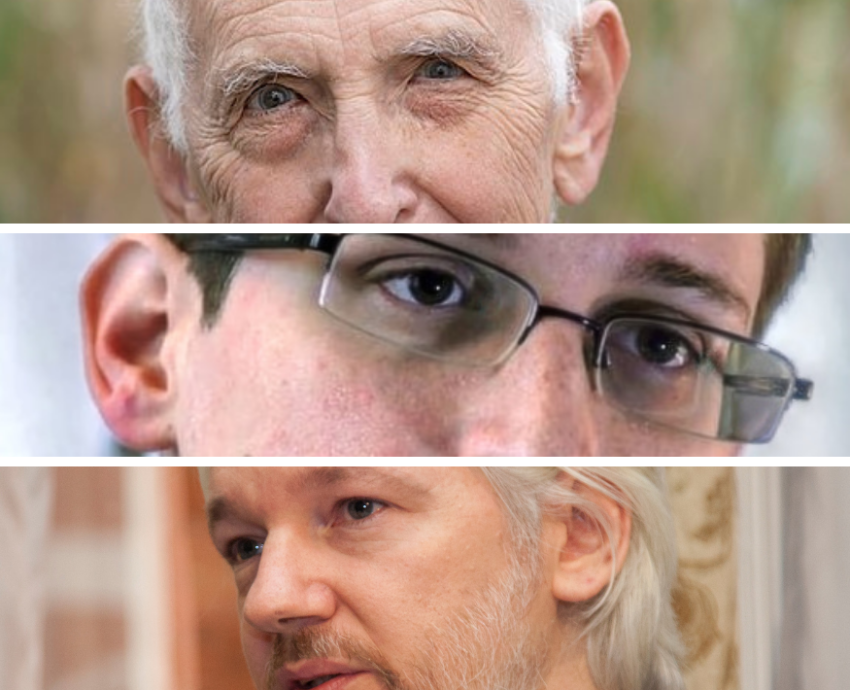 Daniel Ellsberg, Ed Snowden, Julian Assange
