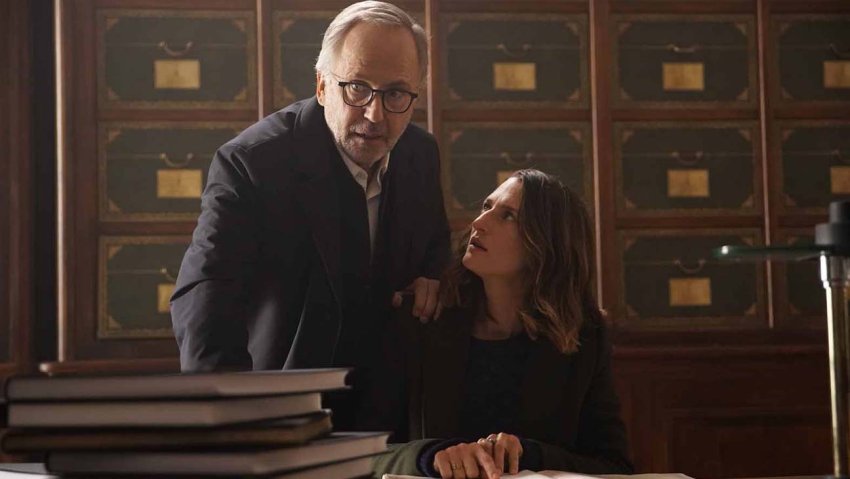 Fabrice Luchini and Camille Cottin in The Mystery of Henri Pick