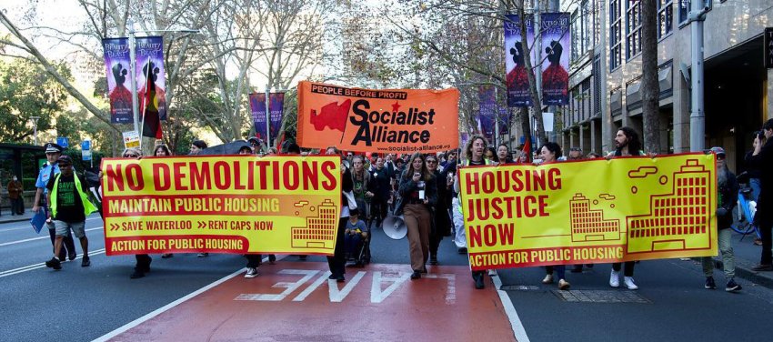 Sydney housing protest 