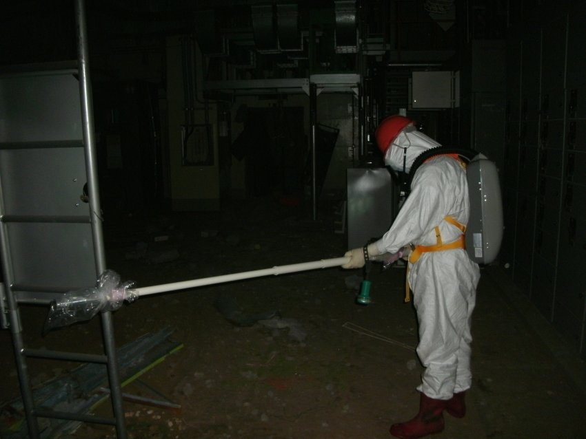 Inside Fukushima Daiichi reactor building unit 1.