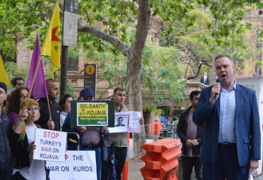Greens MP Jamie Parker condemns Turkey's invasion of Syria