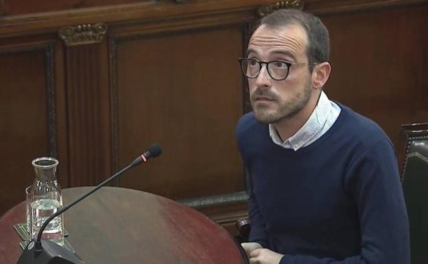 Jaume Mestre, in charge of the Catalan government's publicity department, gives evidence