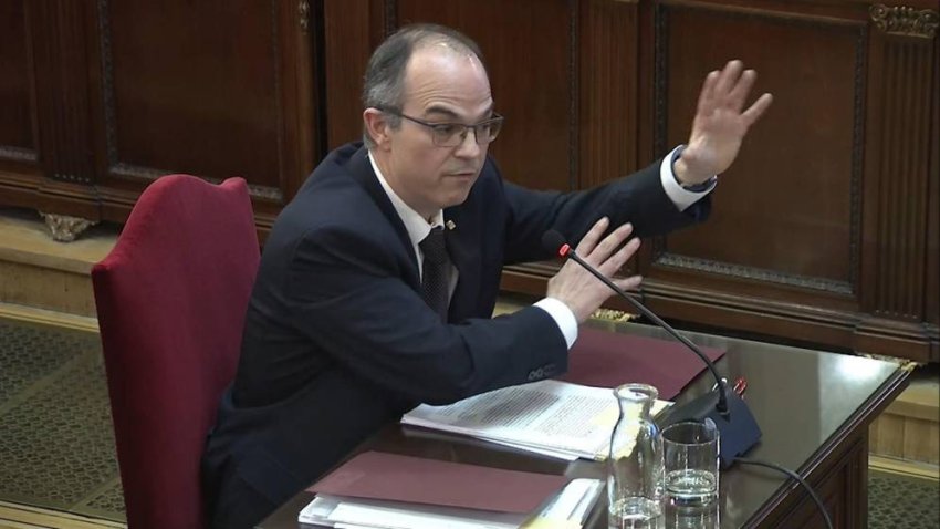 Jordi Turull, former Catalan minister for the presidency [minister of state] giving evidence
