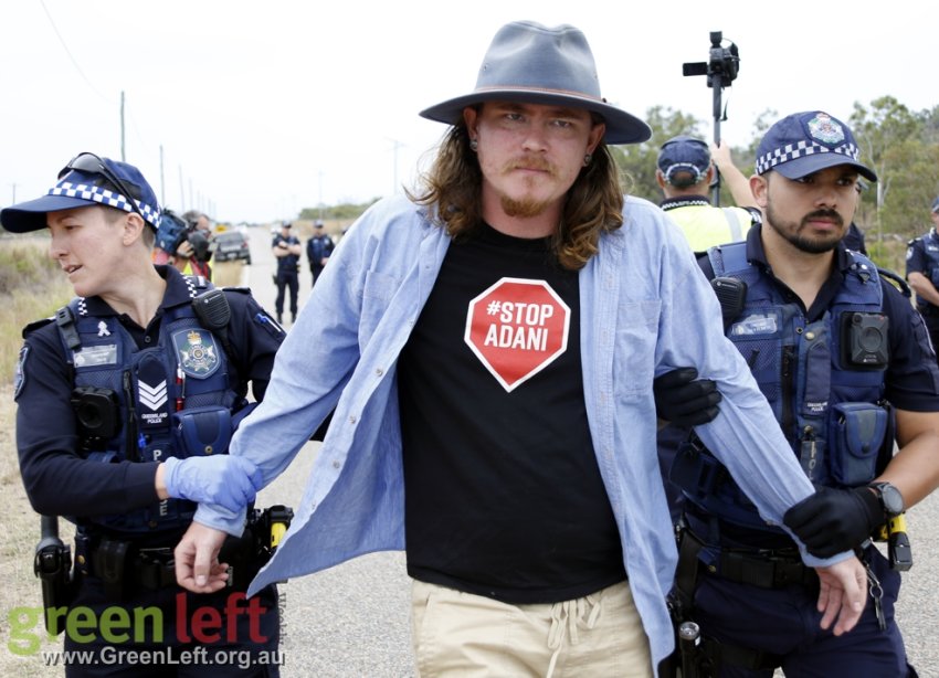 Protester arrested