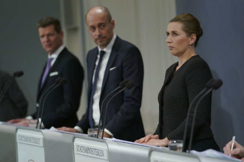 Danish PM Mette Frederiksen on March 11, when she announced lockdown measures. (Credit: Martin Sylvest/Ritzau Scanpix)