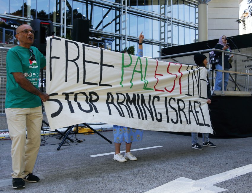 Free Palestine - stop arming Israel. Protest for Palestine, August 19