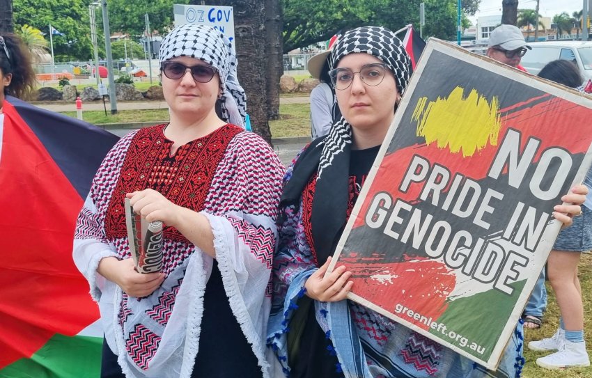 No pride in genocide, Burleigh Heads, March 16