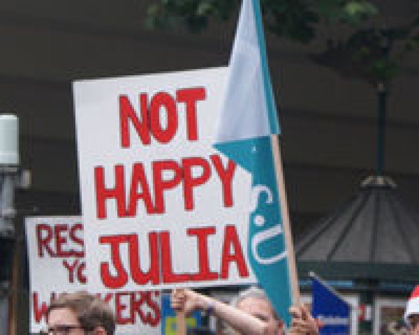 Not happy Julia.