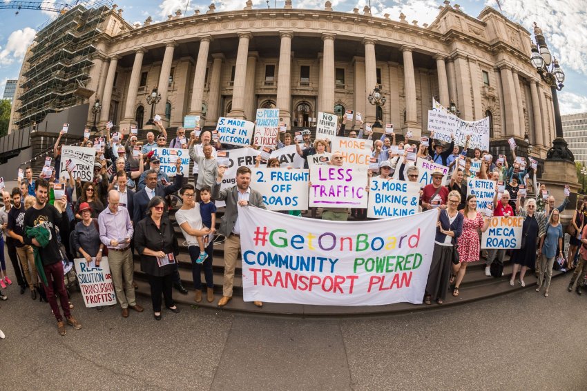 Protest against the North East Link