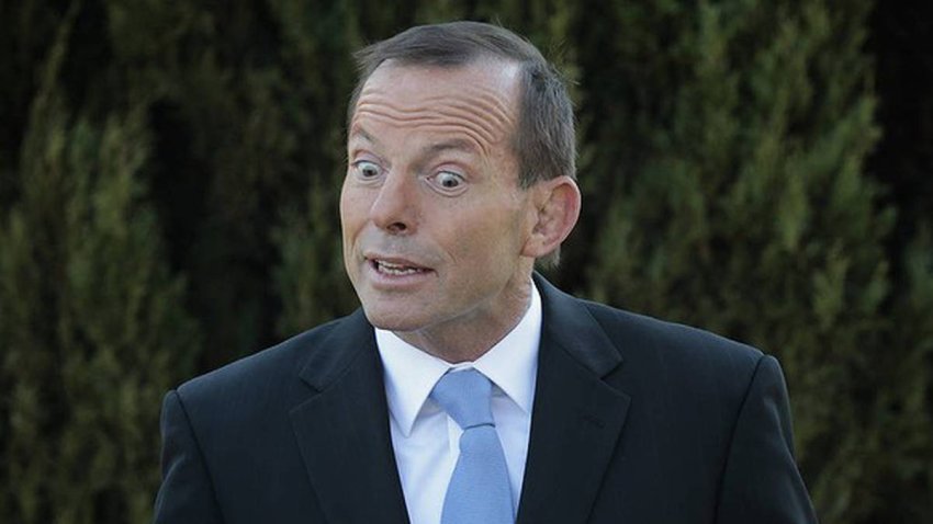 Tony Abbott with a funny face.