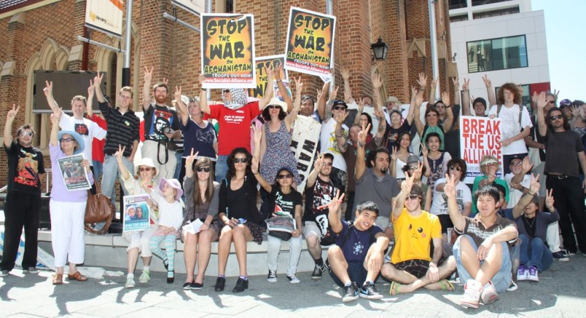 Perth protest against the Afghanistan war in 2010