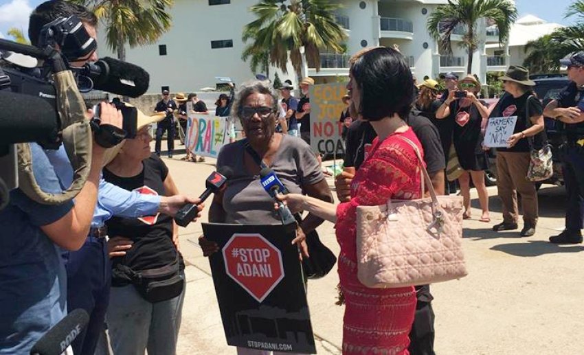 Protesters at protest action