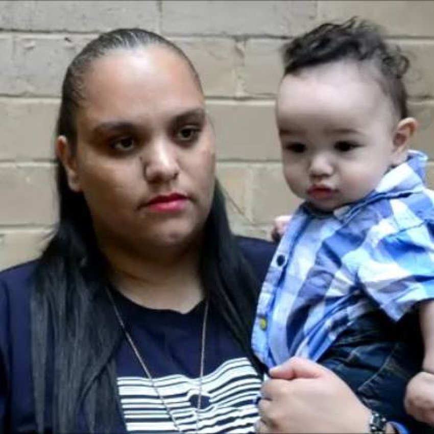 Rapper Lady Lash with her son, Thomas.